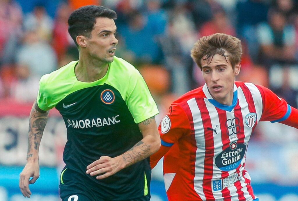 Erik Morán y Alberto Vaquero, durante el encuentro/ Foto: FC Andorra