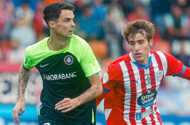 Erik Morán y Alberto Vaquero, durante el encuentro/ Foto: FC Andorra