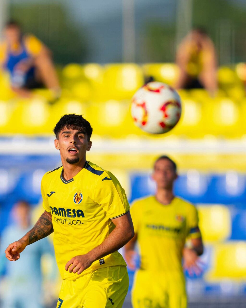 Víctor, autor del gol en Villarreal B-Atlético Sanluqueño/Foto: Cantera Grogueta