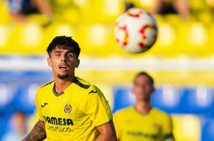 Víctor, autor del gol en Villarreal B-Atlético Sanluqueño/Foto: Cantera Grogueta