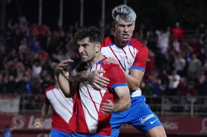 Rodrigo Escudero y Javier Avilés, celebrando el 1-0/ Foto: Algeciras CF