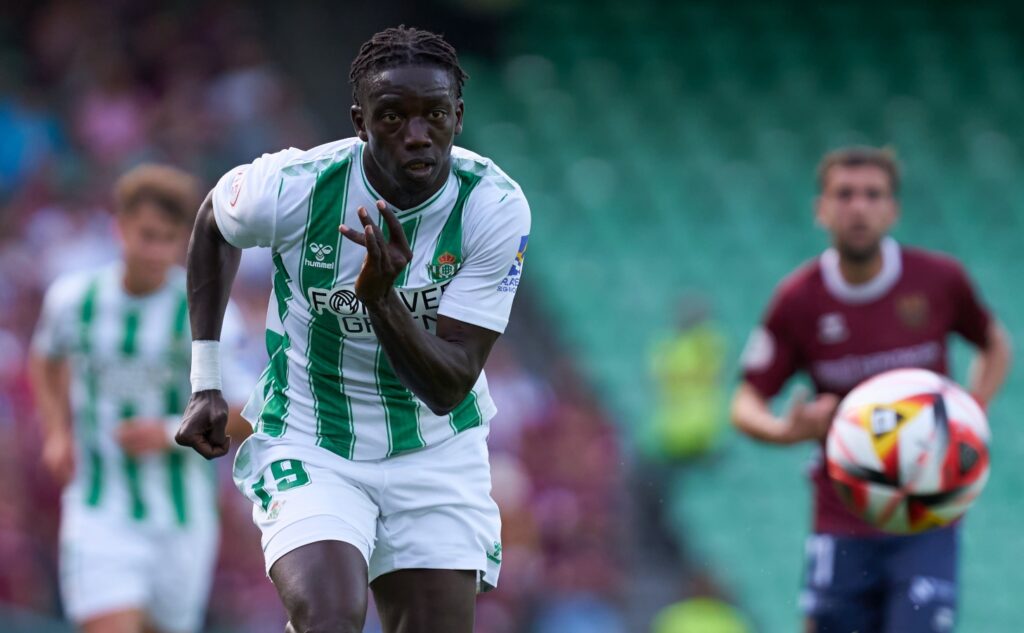 Souleymane Faye, durante un encuentro contra el Pontevedra/ Real Betis Cantera