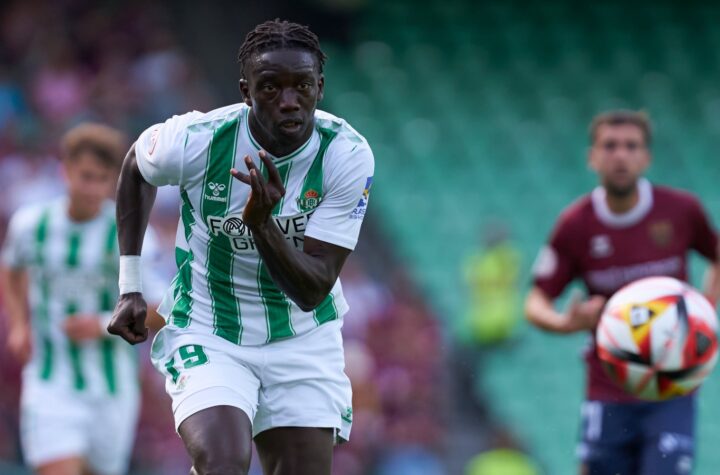 Souleymane Faye, durante un encuentro contra el Pontevedra/ Real Betis Cantera