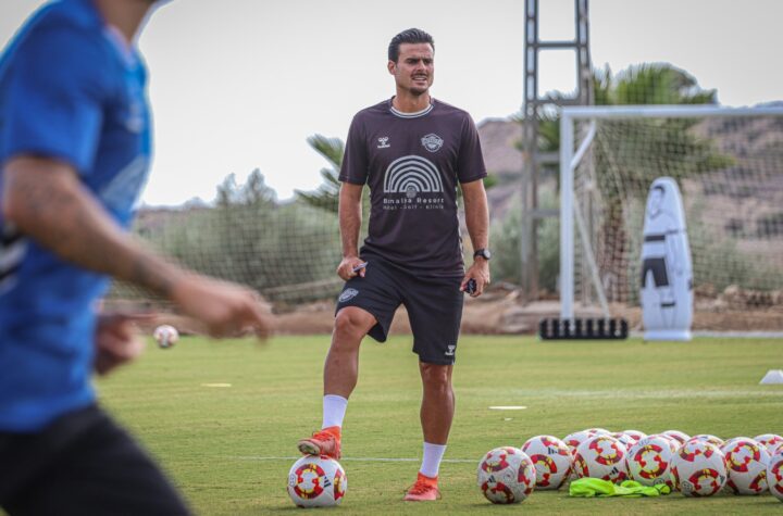 Dani Fernández durante su primera sesión de entrenamiento/ Foto: CF Intercity