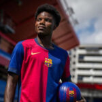 David Oduro, durante su presentación con el Barça/ FC Barcelona