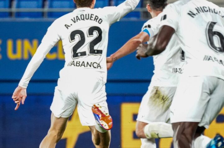 Vaquero celebrando el gol del Lugo/Foto: CD Lugo