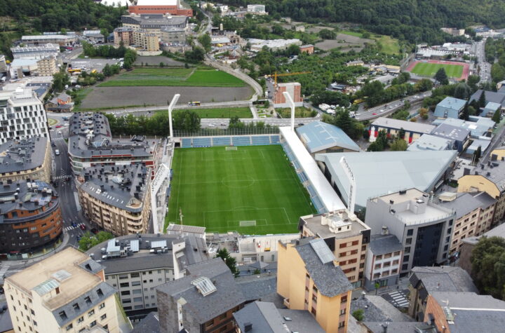 Una vista del Estadi Nacional desde el aire/ Foto: FC Andorra